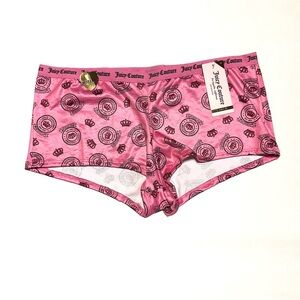 NWT JUICY COUTURE | Y2K Coquette Barbie Logo Cheeky Boyshort